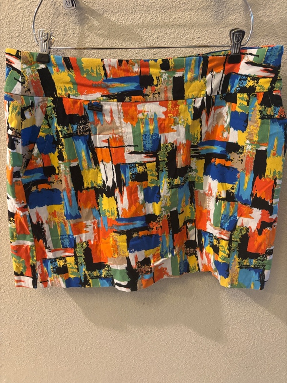 Colorful Abstract Print Shorts Skirt
